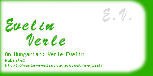 evelin verle business card